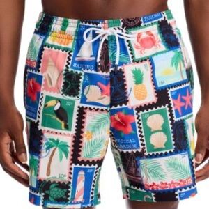 Men's Trunks Surf & Swim Co.Tropical Pattern Swim Trunks Size S (NWT)